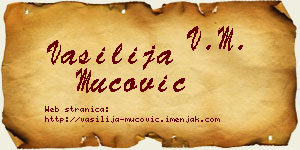 Vasilija Mucović vizit kartica